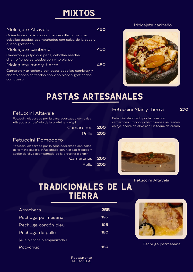 Altavela Seafood Menu - Image 2