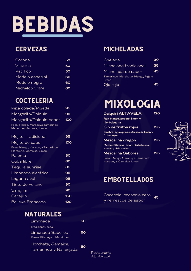 Altavela Seafood Menu - Image 4